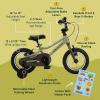 imageRetrospec Koda Plus Kids Bike for Boys ampamp Girls Ages 23 Years  12quot Childrens Bicycle Adjustable Seat ampamp Handlebars Removable Training Wheels Front Hand Brakes Rear Coaster Brake ampamp Safety BellIguana