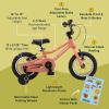 imageRetrospec Koda Plus Kids Bike for Boys ampamp Girls Ages 23 Years  12quot Childrens Bicycle Adjustable Seat ampamp Handlebars Removable Training Wheels Front Hand Brakes Rear Coaster Brake ampamp Safety BellRose