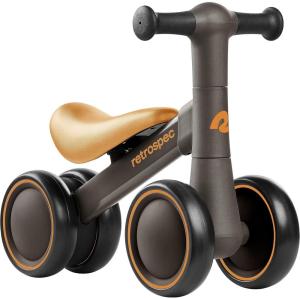 imageRetrospec Cricket 2 Baby Walker Balance Bike with 4 Wheels for Ages 1224 Months  First Birthday Gift Toddler Bicycle Toy for 1 Year Olds  Ride On Toys for Boys ampamp GirlsCoyote