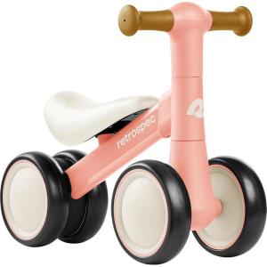 imageRetrospec Cricket 2 Baby Walker Balance Bike with 4 Wheels for Ages 1224 Months  First Birthday Gift Toddler Bicycle Toy for 1 Year Olds  Ride On Toys for Boys ampamp GirlsBaby Pink