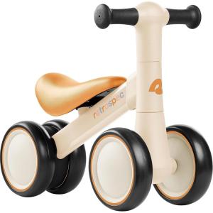 imageRetrospec Cricket 2 Baby Walker Balance Bike with 4 Wheels for Ages 1224 Months  First Birthday Gift Toddler Bicycle Toy for 1 Year Olds  Ride On Toys for Boys ampamp GirlsSandcastle