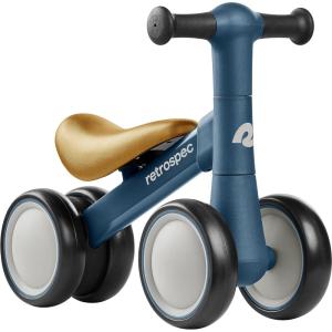 imageRetrospec Cricket 2 Baby Walker Balance Bike with 4 Wheels for Ages 1224 Months  First Birthday Gift Toddler Bicycle Toy for 1 Year Olds  Ride On Toys for Boys ampamp GirlsNavy