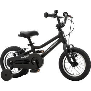 imageRetrospec Koda Plus Kids Bike for Boys ampamp Girls Ages 23 Years  12quot Childrens Bicycle Adjustable Seat ampamp Handlebars Removable Training Wheels Front Hand Brakes Rear Coaster Brake ampamp Safety BellMatte Black