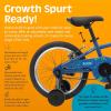 imageRetrospec Koda 16in Kids Bike with Training Wheels  Adjustable Height Beginner Bicycle for Ages 46  Dual Brake System Safety Bell ampamp Reflectors  Lightweight 185lb FrameBlue Bolt