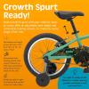 imageRetrospec Koda 16in Kids Bike with Training Wheels  Adjustable Height Beginner Bicycle for Ages 46  Dual Brake System Safety Bell ampamp Reflectors  Lightweight 185lb FrameMantis