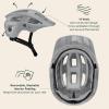 imageRetrospec Rowan Mountain Bike Helmet with Adjustable ErgoKnob Fit System  14 Ventilation Ports Removable Visor ampamp EPS Foam Interior  Lightweight MTB ProtectionMatte Stone