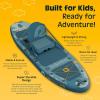 imageRetrospec June Nano Kids Inflatable Fishing Paddle Board SUP Kayak 96quot Hybrid Paddleboard with Rod Holders Removable Seat  Lightweight Portable Youth Fishing Board