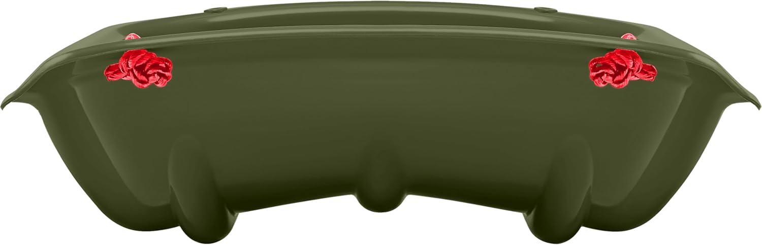 imageRetrospec Retrorider Plastic Snow Sled  Toboggan Style with Pull Rope ColdResistant Coating and Hard Bottom for Smooth Downhill Rides  Available in 35quot and 48quot Sizes for Kids and AdultsMistletoe