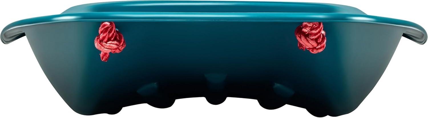 imageRetrospec Retrorider Plastic Snow Sled  Toboggan Style with Pull Rope ColdResistant Coating and Hard Bottom for Smooth Downhill Rides  Available in 35quot and 48quot Sizes for Kids and AdultsLegacy Snowy Spruce