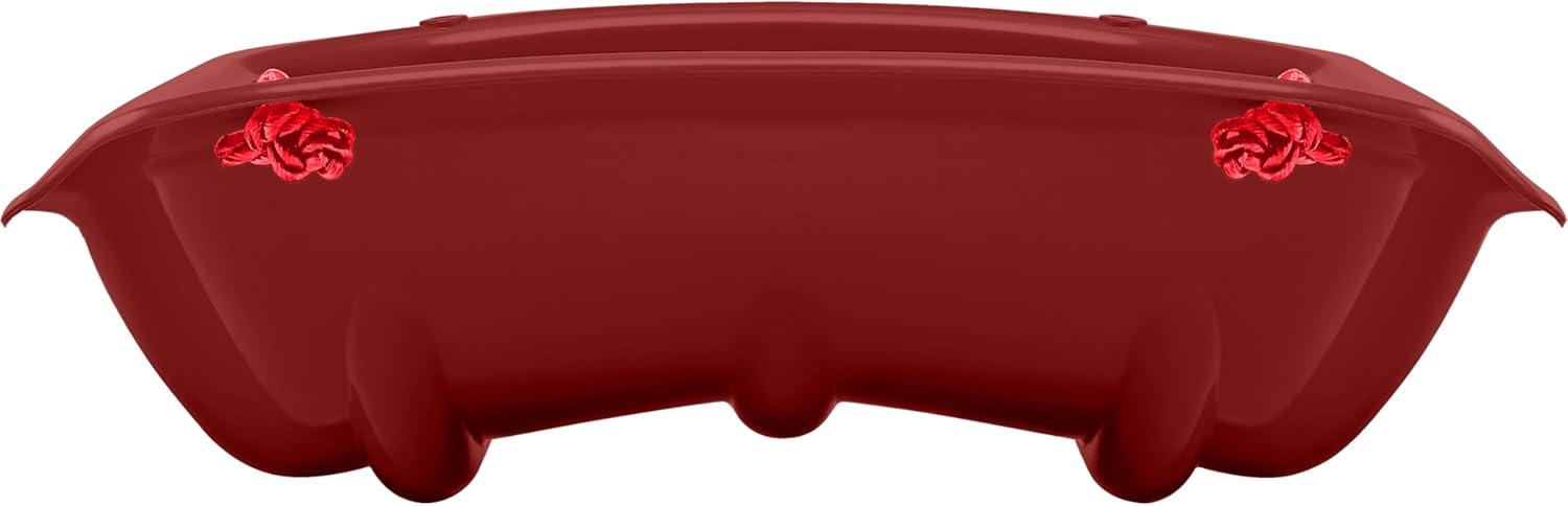 imageRetrospec Retrorider Plastic Snow Sled  Toboggan Style with Pull Rope ColdResistant Coating and Hard Bottom for Smooth Downhill Rides  Available in 35quot and 48quot Sizes for Kids and AdultsBrrgundy