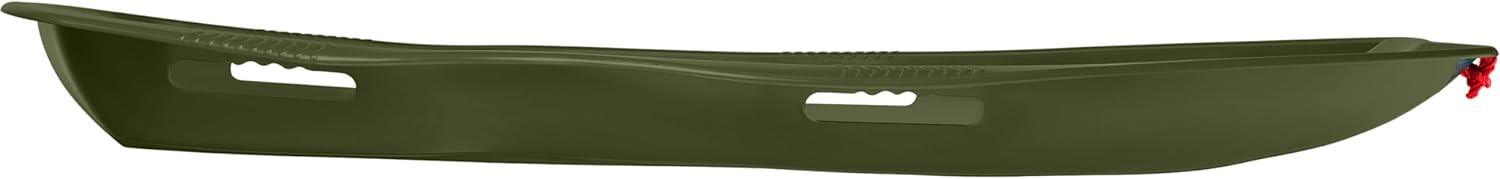 imageRetrospec Retrorider Plastic Snow Sled  Toboggan Style with Pull Rope ColdResistant Coating and Hard Bottom for Smooth Downhill Rides  Available in 35quot and 48quot Sizes for Kids and AdultsMistletoe