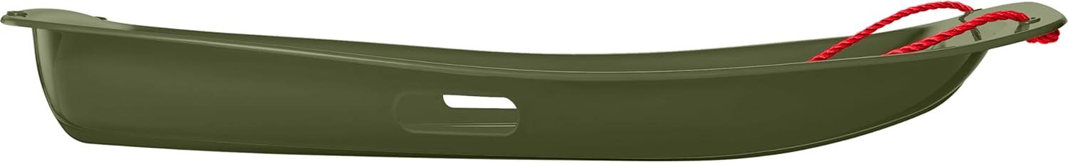 imageRetrospec Retrorider Plastic Snow Sled  Toboggan Style with Pull Rope ColdResistant Coating and Hard Bottom for Smooth Downhill Rides  Available in 35quot and 48quot Sizes for Kids and AdultsMistletoe