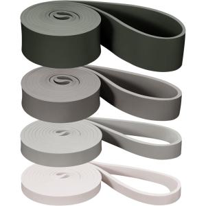 imageRetrospec Lift Resistance Pull Up Assistance Band Set for Working Out Home Fitness Toning Stretching Physical Therapy Muscle Training ampamp Exercise  Lightweight ampamp Portable for Men ampamp WomenCobblestone