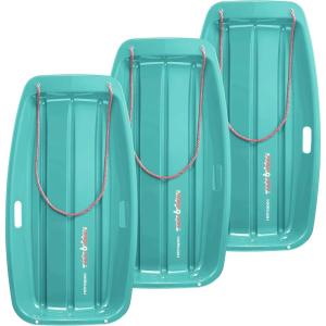 imageRetrospec Retrorider Plastic Snow Sled  Toboggan Style with Pull Rope ColdResistant Coating and Hard Bottom for Smooth Downhill Rides  Available in 35quot and 48quot Sizes for Kids and AdultsLegacy Wintertide