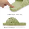 imageChantomoo Slippers for Women Memory Foam House Bedroom Corduroy Bow Crossbands Slide Slipper Shoes Comfy Trendy Gift SlippersAvocado Green