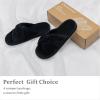 imageChantomoo Slippers for Women Memory Foam House Bedroom Corduroy Bow Crossbands Slide Slipper Shoes Comfy Trendy Gift SlippersBlack