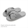 imageChantomoo Slippers for Women Memory Foam House Bedroom Corduroy Bow Crossbands Slide Slipper Shoes Comfy Trendy Gift SlippersGrey