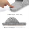 imageChantomoo Slippers for Women Memory Foam House Bedroom Corduroy Bow Crossbands Slide Slipper Shoes Comfy Trendy Gift SlippersGrey
