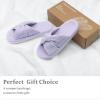 imageChantomoo Slippers for Women Memory Foam House Bedroom Corduroy Bow Crossbands Slide Slipper Shoes Comfy Trendy Gift SlippersLight Purple