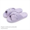 imageChantomoo Slippers for Women Memory Foam House Bedroom Corduroy Bow Crossbands Slide Slipper Shoes Comfy Trendy Gift SlippersLight Purple