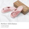 imageChantomoo Slippers for Women Memory Foam House Bedroom Corduroy Bow Crossbands Slide Slipper Shoes Comfy Trendy Gift SlippersPink