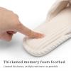 imageChantomoo Slippers for Women Memory Foam House Womens Slipper Slides Home Bedroom Bathroom Spa Open Toe Corduroy Bow Slippers Cozy ComfortableBeige
