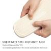 imageChantomoo Slippers for Women Memory Foam House Womens Slipper Slides Home Bedroom Bathroom Spa Open Toe Corduroy Bow Slippers Cozy ComfortableBeige