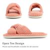 imageChantomoo Slippers for Women Memory Foam House Womens Slipper Slides Home Bedroom Bathroom Spa Open Toe Corduroy Bow Slippers Cozy ComfortableBrick Red