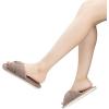 imageChantomoo Slippers for Women Memory Foam House Womens Slipper Slides Home Bedroom Bathroom Spa Open Toe Corduroy Bow Slippers Cozy ComfortableBrown
