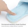 imageChantomoo Slippers for Women Memory Foam House Womens Slipper Slides Home Bedroom Bathroom Spa Open Toe Corduroy Bow Slippers Cozy ComfortableLight Blue