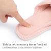 imageChantomoo Slippers for Women Memory Foam House Womens Slipper Slides Home Bedroom Bathroom Spa Open Toe Corduroy Bow Slippers Cozy ComfortablePink