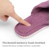 imageChantomoo Slippers for Women Memory Foam House Womens Slipper Slides Home Bedroom Bathroom Spa Open Toe Corduroy Bow Slippers Cozy ComfortablePurple