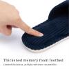 imageChantomoo Slippers for Women Memory Foam House Womens Slipper Slides Home Bedroom Bathroom Spa Open Toe Corduroy Bow Slippers Cozy ComfortableRoyal Blue