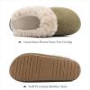 imageChantomoo Slippers for Women and Men Memory Foam Slippers House Shoes Faux Suede Upper Rubber Sole Faux Fur Lining Warm Comfy Indoor Fuzzy SlippersArmy Green