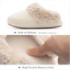 imageChantomoo Slippers for Women and Men Memory Foam Slippers House Shoes Faux Suede Upper Rubber Sole Faux Fur Lining Warm Comfy Indoor Fuzzy SlippersBeige