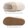 imageChantomoo Slippers for Women and Men Memory Foam Slippers House Shoes Faux Suede Upper Rubber Sole Faux Fur Lining Warm Comfy Indoor Fuzzy SlippersBeige