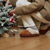 imageChantomoo Slippers for Women and Men Memory Foam Slippers House Shoes Faux Suede Upper Rubber Sole Faux Fur Lining Warm Comfy Indoor Fuzzy SlippersDark Brown
