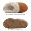 imageChantomoo Slippers for Women and Men Memory Foam Slippers House Shoes Faux Suede Upper Rubber Sole Faux Fur Lining Warm Comfy Indoor Fuzzy SlippersDark Brown