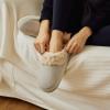 imageChantomoo Slippers for Women and Men Memory Foam Slippers House Shoes Faux Suede Upper Rubber Sole Faux Fur Lining Warm Comfy Indoor Fuzzy SlippersGrey
