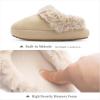 imageChantomoo Slippers for Women and Men Memory Foam Slippers House Shoes Faux Suede Upper Rubber Sole Faux Fur Lining Warm Comfy Indoor Fuzzy SlippersKhaki