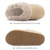 imageChantomoo Slippers for Women and Men Memory Foam Slippers House Shoes Faux Suede Upper Rubber Sole Faux Fur Lining Warm Comfy Indoor Fuzzy SlippersKhaki