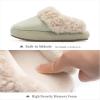 imageChantomoo Slippers for Women and Men Memory Foam Slippers House Shoes Faux Suede Upper Rubber Sole Faux Fur Lining Warm Comfy Indoor Fuzzy SlippersLight Green