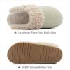 imageChantomoo Slippers for Women and Men Memory Foam Slippers House Shoes Faux Suede Upper Rubber Sole Faux Fur Lining Warm Comfy Indoor Fuzzy SlippersLight Green