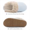 imageChantomoo Slippers for Women and Men Memory Foam Slippers House Shoes Faux Suede Upper Rubber Sole Faux Fur Lining Warm Comfy Indoor Fuzzy SlippersLlight Blue