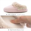 imageChantomoo Slippers for Women and Men Memory Foam Slippers House Shoes Faux Suede Upper Rubber Sole Faux Fur Lining Warm Comfy Indoor Fuzzy SlippersPink