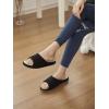 imageChantomoo Womens Slipper Memory Foam Slippers Comfy House Slippers Rubber Sole Bedroom Cozy Indoor Outdoor Home Slipper SlidesBlack