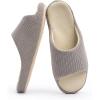imageChantomoo Womens Slipper Memory Foam Slippers Comfy House Slippers Rubber Sole Bedroom Cozy Indoor Outdoor Home Slipper SlidesGrey