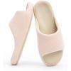 imageChantomoo Womens Slipper Memory Foam Slippers Comfy House Slippers Rubber Sole Bedroom Cozy Indoor Outdoor Home Slipper SlidesPink