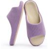 imageChantomoo Womens Slipper Memory Foam Slippers Comfy House Slippers Rubber Sole Bedroom Cozy Indoor Outdoor Home Slipper SlidesPurple