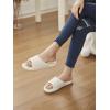 imageChantomoo Womens Slipper Memory Foam Slippers Comfy House Slippers Rubber Sole Bedroom Cozy Indoor Outdoor Home Slipper SlidesWhite